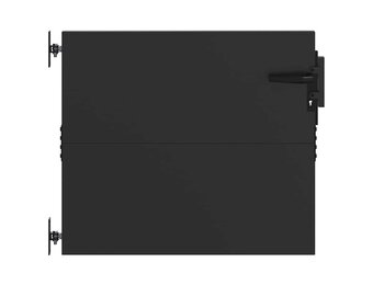 VidaXL Tuinpoort met Slot Zwart - 35% Korting