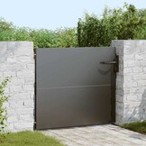 VidaXL Tuinpoort met Slot Zwart - 35% Korting
