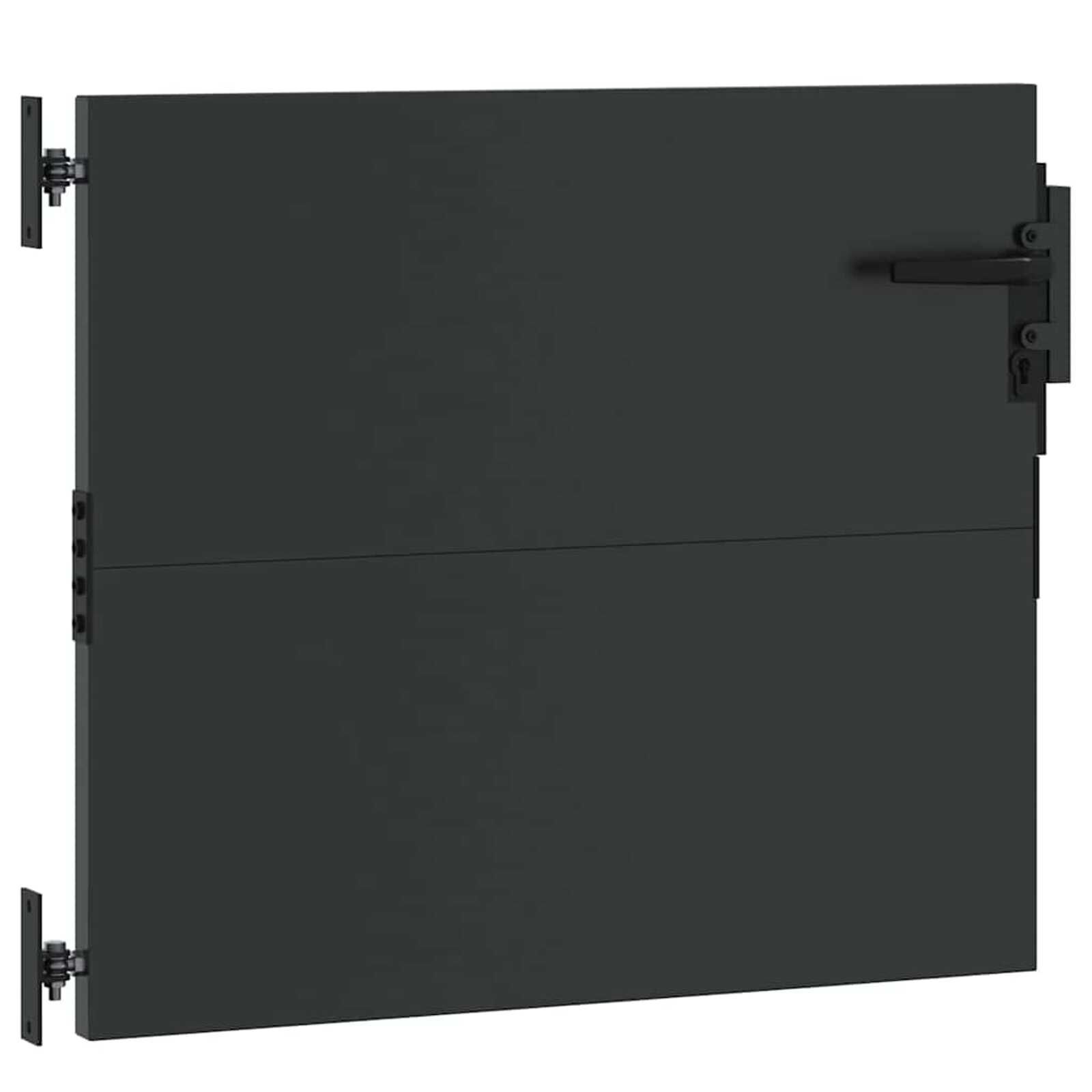 VidaXL Tuinpoort met Slot Zwart - 35% Korting