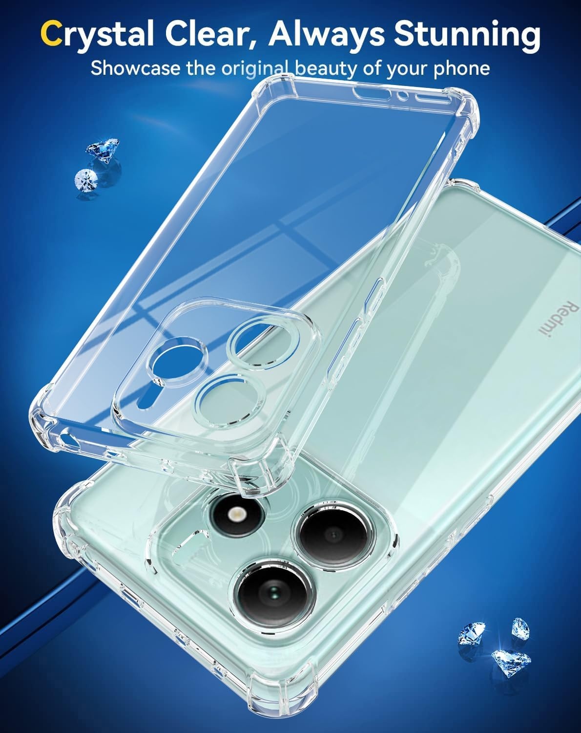 Transparant Hoesje + 2x Screenprotector voor Xiaomi Redmi Note 14 5G (74% Korting!)