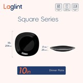 LaGlint Dinerborden Zwart (6 stuks) - 33% Korting