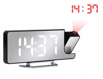 Projector Wekker Zwart - Digitale Tijdprojectie - 29% Korting