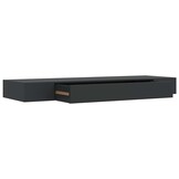 Zwevend Wandschap met Lade 80x25x8 cm Zwart - 66% Korting