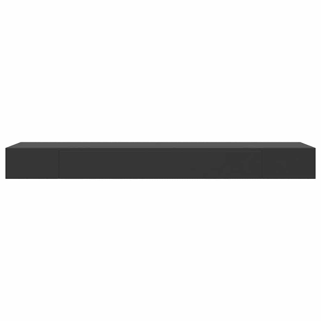 Zwevend Wandschap met Lade 80x25x8 cm Zwart - 66% Korting