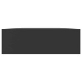 Zwevend Wandschap met Lade 80x25x8 cm Zwart - 66% Korting