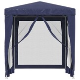 Blauwe Partytent met 4 Mesh Wanden - 2x2m