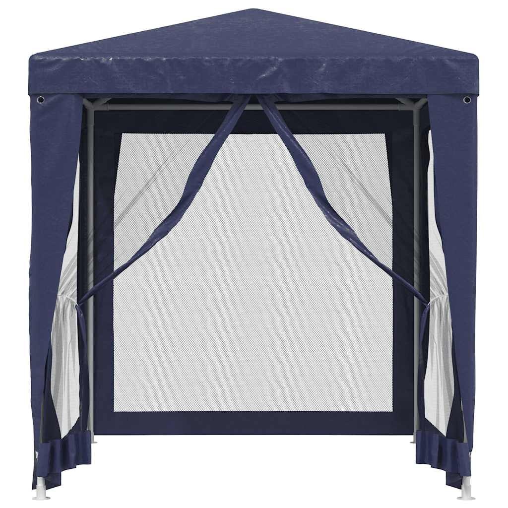 Blauwe Partytent met 4 Mesh Wanden - 2x2m