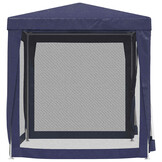 Blauwe Partytent met 4 Mesh Wanden - 2x2m