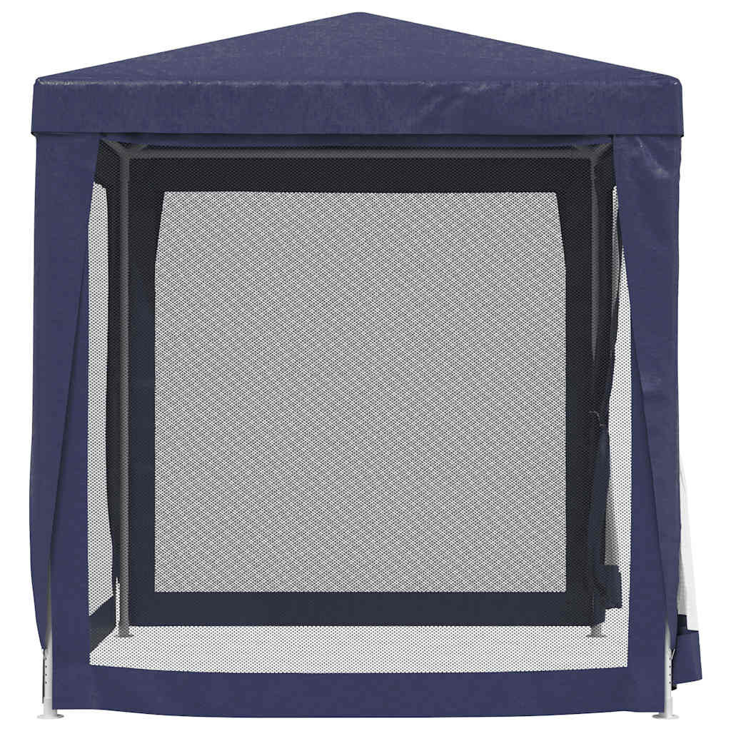 Blauwe Partytent met 4 Mesh Wanden - 2x2m