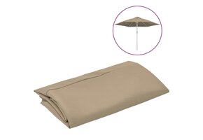 Parasol Vervangingsdoek 300 cm Taupe - 33% Korting
