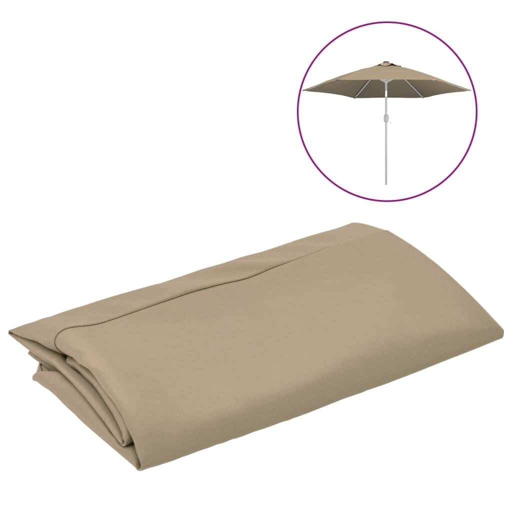 Parasol Vervangingsdoek 300 cm Taupe - 33% Korting