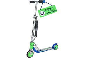 Step 125mm PU-wielen ABEC-5 Aluminium Blauw/Zilver/Groen - 52% Korting!
