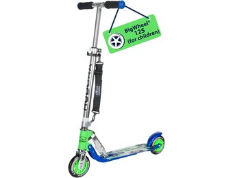Step voor Kinderen & Volwassenen | 125mm PU-wielen, ABEC-5, Aluminium | Inklapbaar, 100kg | Blauw/Zilver/Groen - 34% Korting