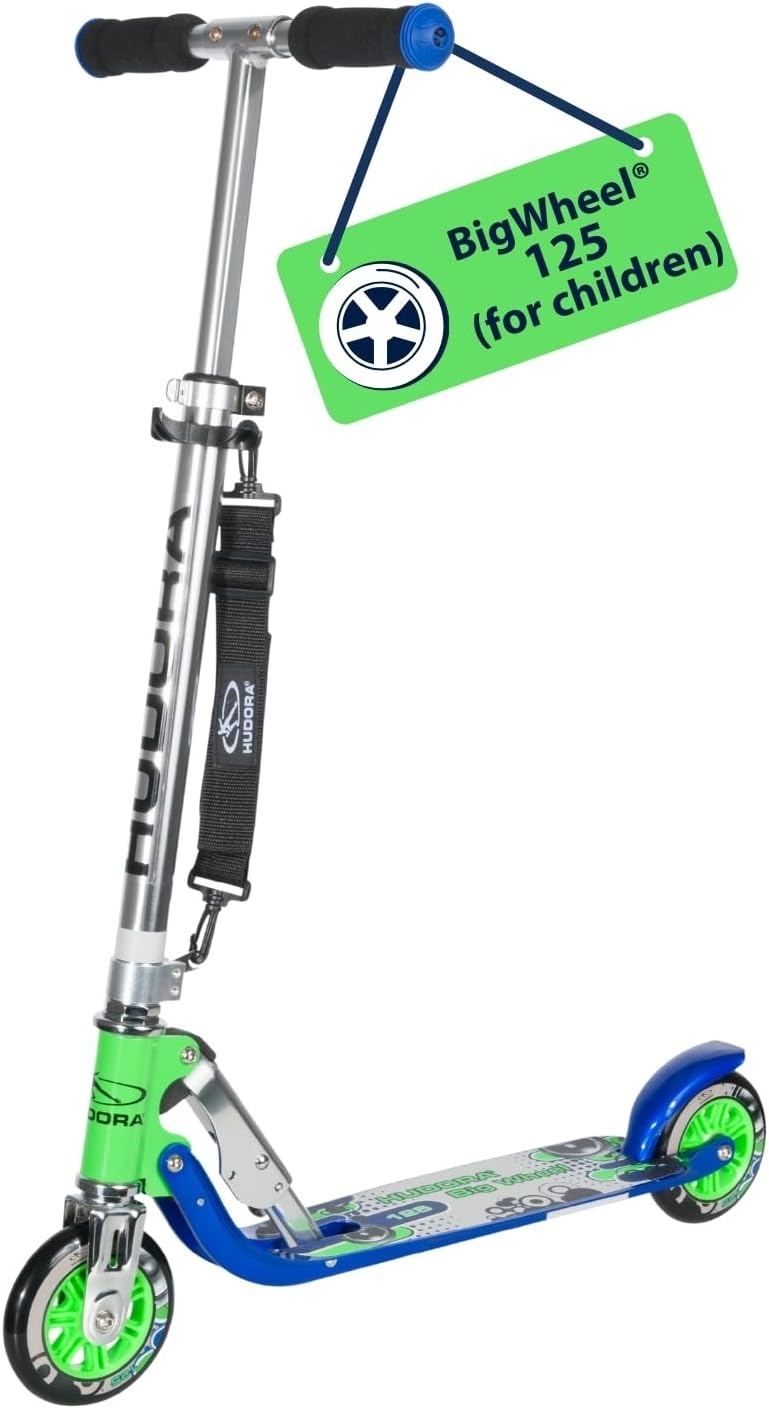 Step voor Kinderen & Volwassenen | 125mm PU-wielen, ABEC-5, Aluminium | Inklapbaar, 100kg | Blauw/Zilver/Groen - 34% Korting