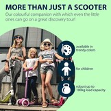 Step voor Kinderen & Volwassenen | 125mm PU-wielen, ABEC-5, Aluminium | Inklapbaar, 100kg | Blauw/Zilver/Groen - 34% Korting