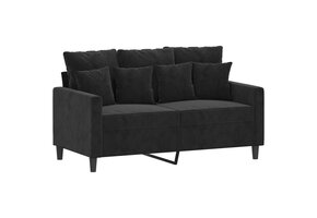 VidaXL Tweezitsbank 120 cm Fluweel Zwart - 41% Korting