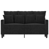 VidaXL Tweezitsbank 120 cm Zwart Fluweel - 52% Korting