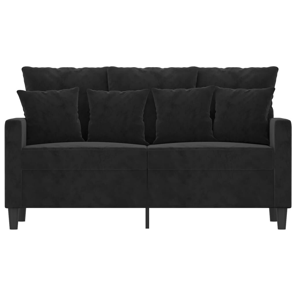 VidaXL Tweezitsbank 120 cm Zwart Fluweel - 52% Korting