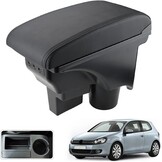 Armleuning middenconsole VW Golf 6 MK6 (08-13) - Zwart met USB & Opbergruimte - 34% Korting