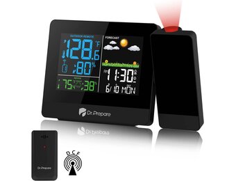 Projectiewekker met Weerstation & Dubbel Alarm - 34% Korting