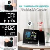 Projectiewekker met Weerstation & Dubbel Alarm - 34% Korting