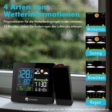 Projectiewekker met Weerstation & Dubbel Alarm - 34% Korting