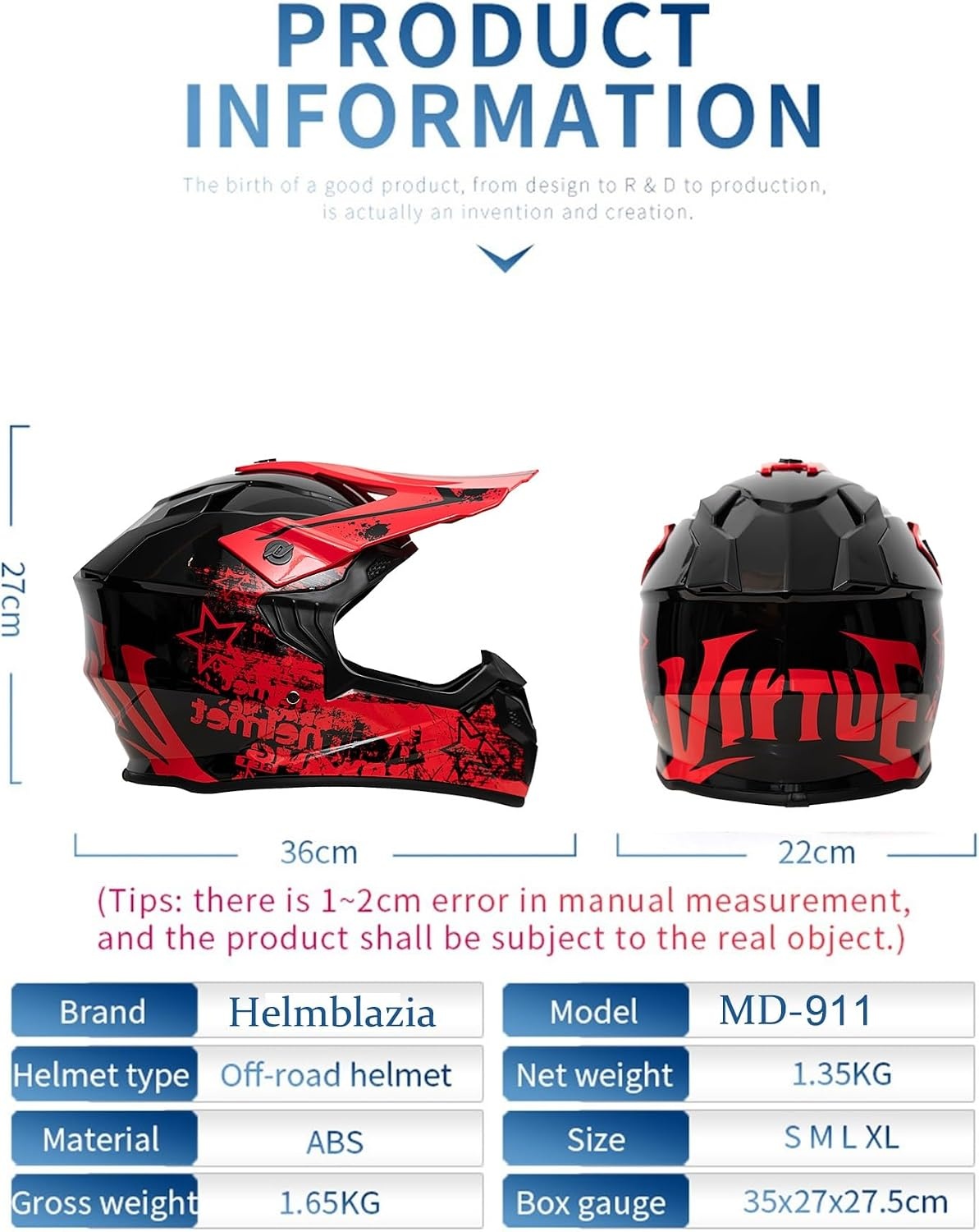 Kindercrosshelm Rood Maat M - Off-road Motorhelm met ECE R22.06 Keurmerk (34% Korting)