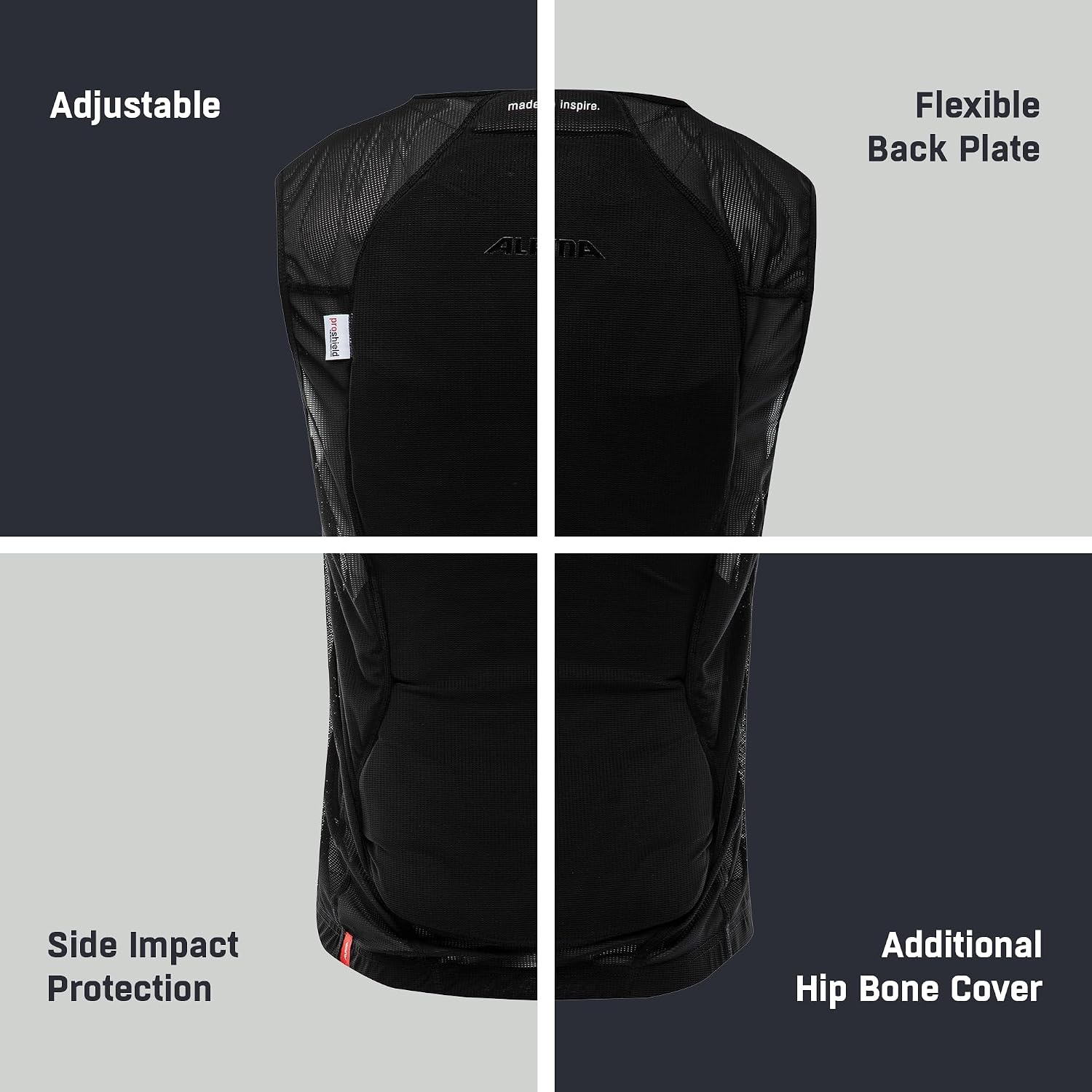 Rugbeschermer Heren Ski & Wintersport - Ademend Vest (2XL)