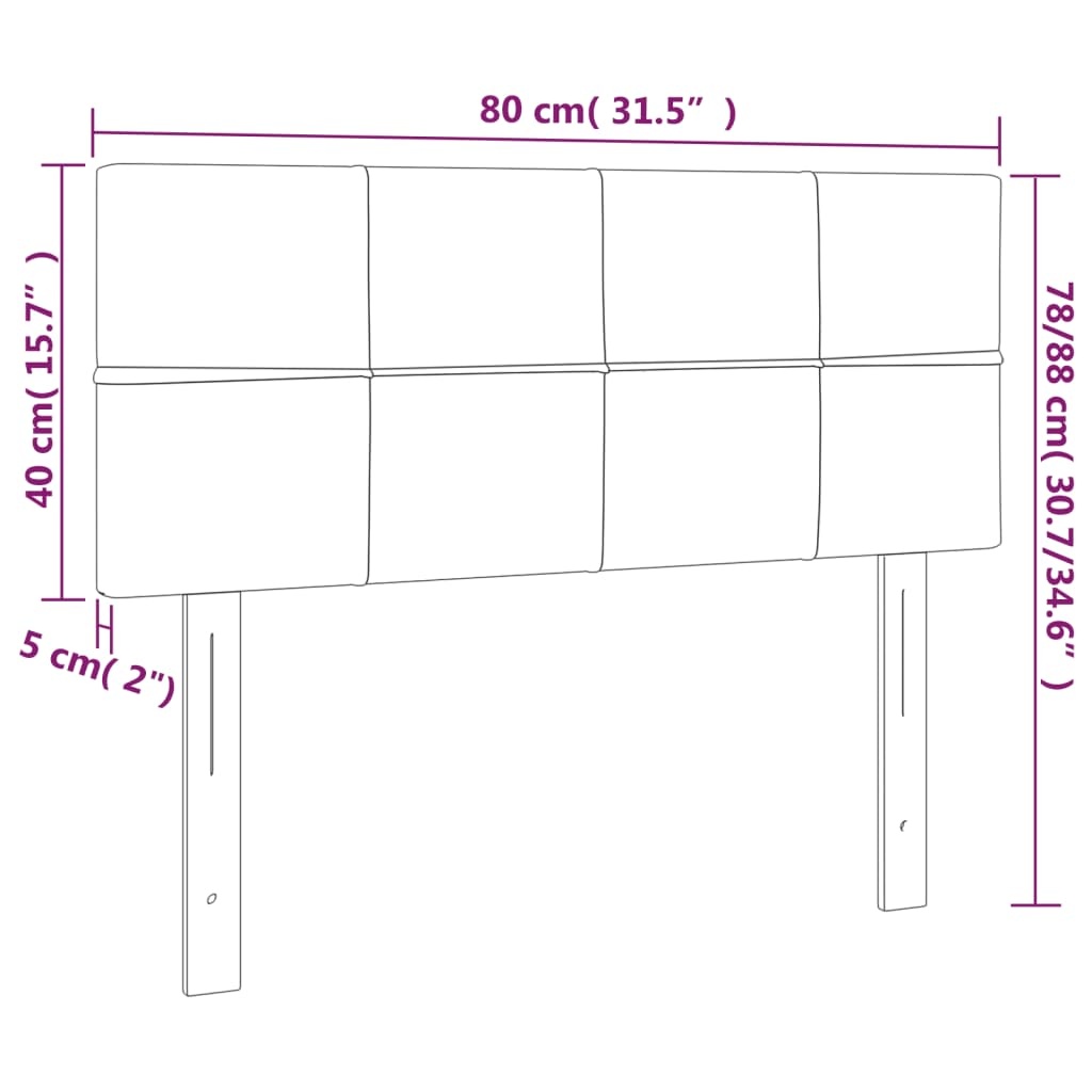 vidaXL Hoofdbord Crèmekleurig Stof 80x5x78/88 cm - 34% Korting