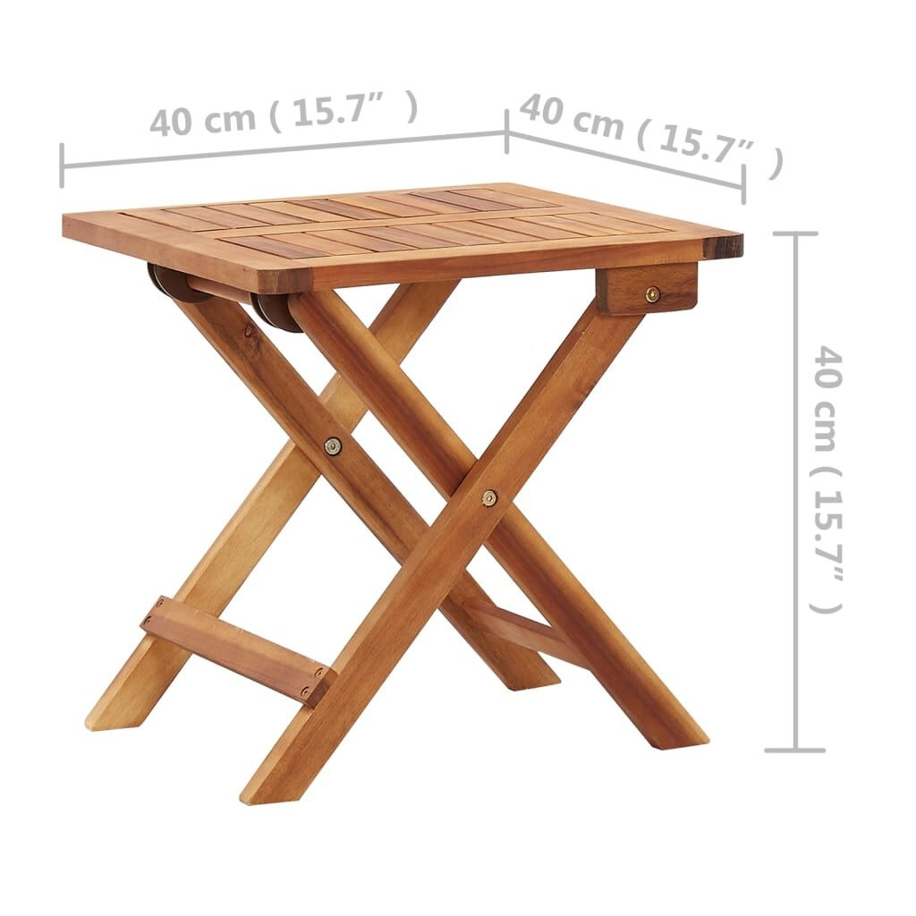 Inklapbare Houten Salontafel 40x40x40 cm - 33% Korting