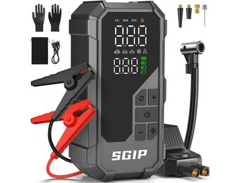7000A Jump Starter & Bandenpomp met Powerbank - 34% Korting