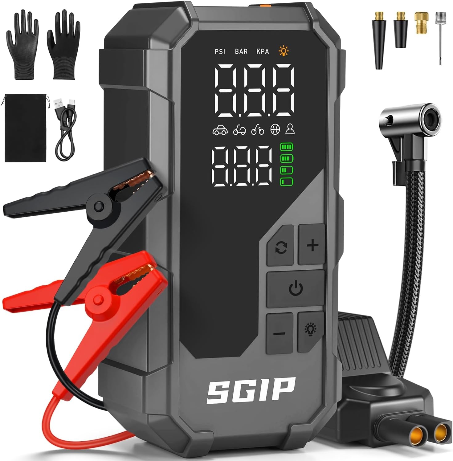 7000A Jump Starter & Bandenpomp met Powerbank - 34% Korting