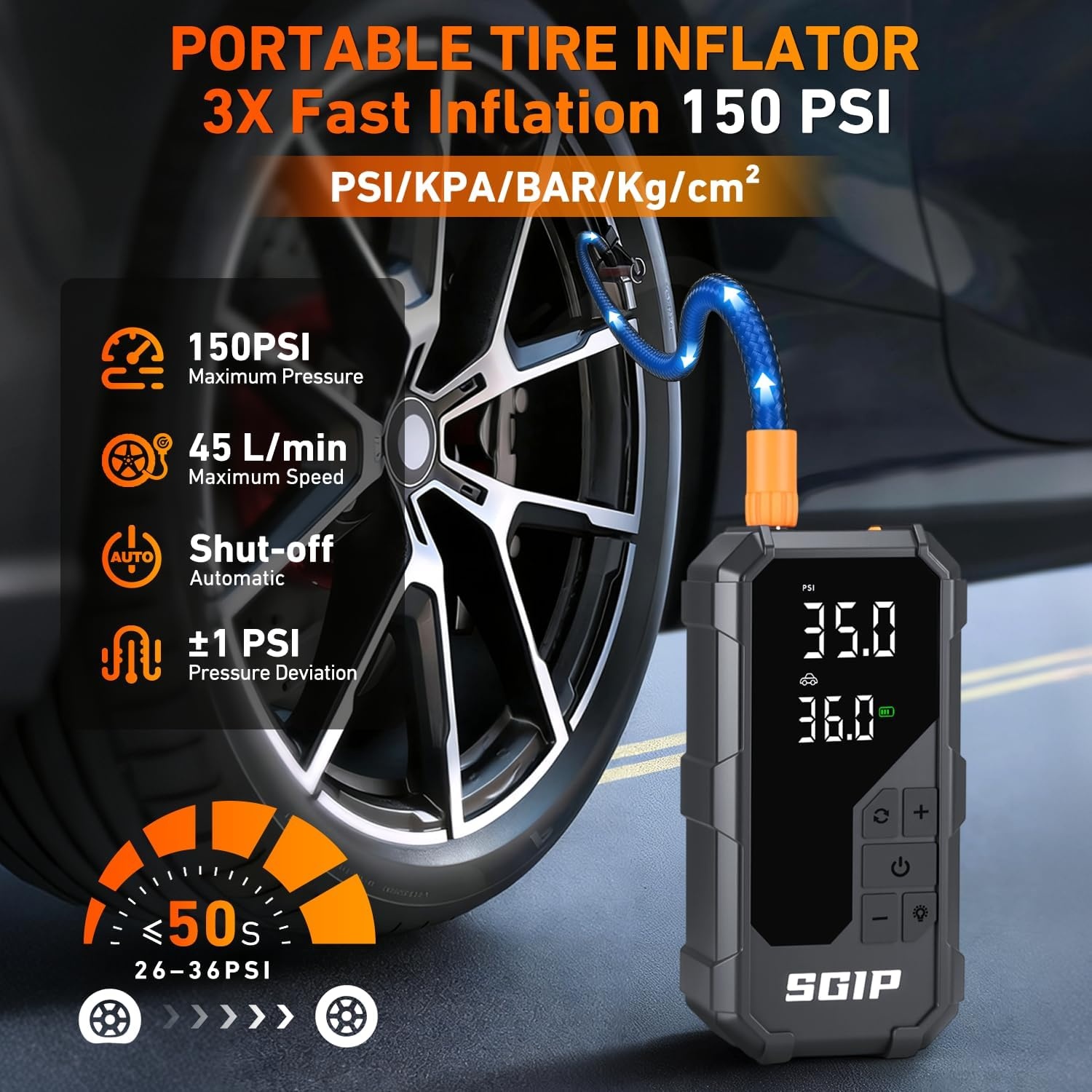 7000A Jump Starter & Bandenpomp met Powerbank - 34% Korting