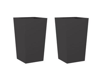 Set van 2 Stalen Plantenbakken Zwart - 35% Korting!