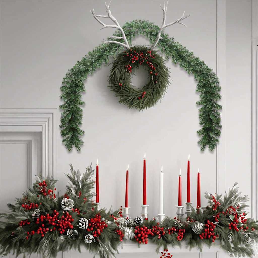2x VidaXL Groene Kerstslinger 40m PVC - 34% Korting