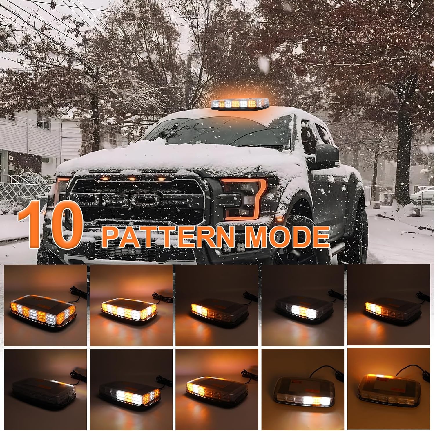 LED Stroboscoop Waarschuwingslicht Amber 54W IP67 (29% Korting)