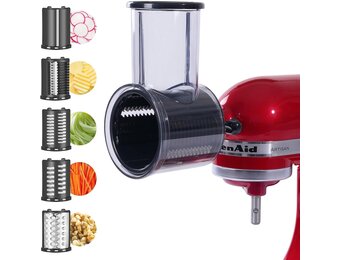 5-in-1 Rasp & Snijder Opzetstuk - KitchenAid & Cuisinart, 34% Korting