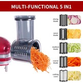 5-in-1 Rasp & Snijder Opzetstuk - KitchenAid & Cuisinart, 34% Korting