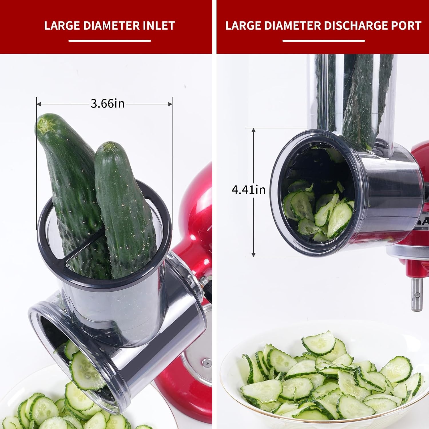 5-in-1 Rasp & Snijder Opzetstuk - KitchenAid & Cuisinart, 34% Korting