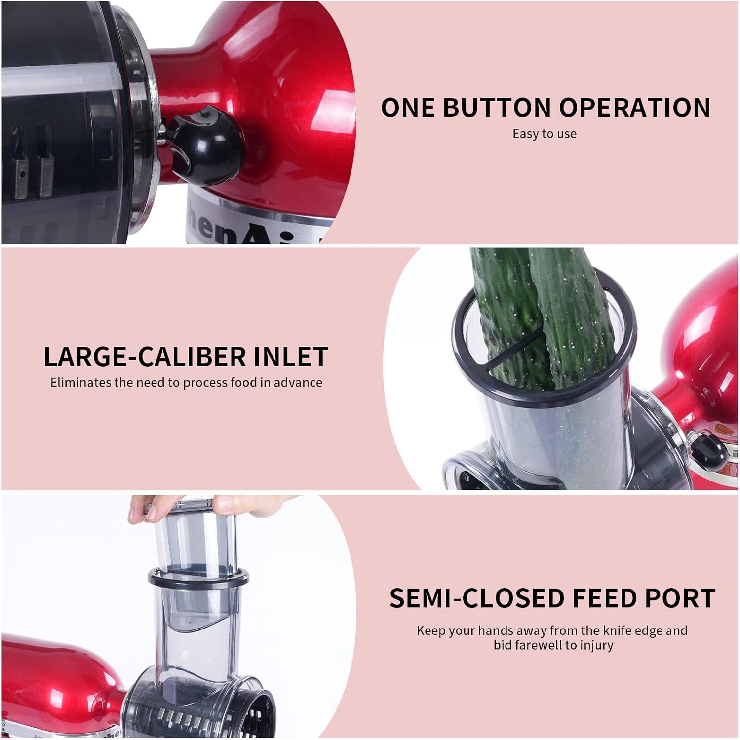 5-in-1 Rasp & Snijder Opzetstuk - KitchenAid & Cuisinart, 34% Korting