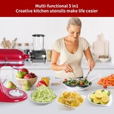 5-in-1 Rasp & Snijder Opzetstuk - KitchenAid & Cuisinart, 34% Korting