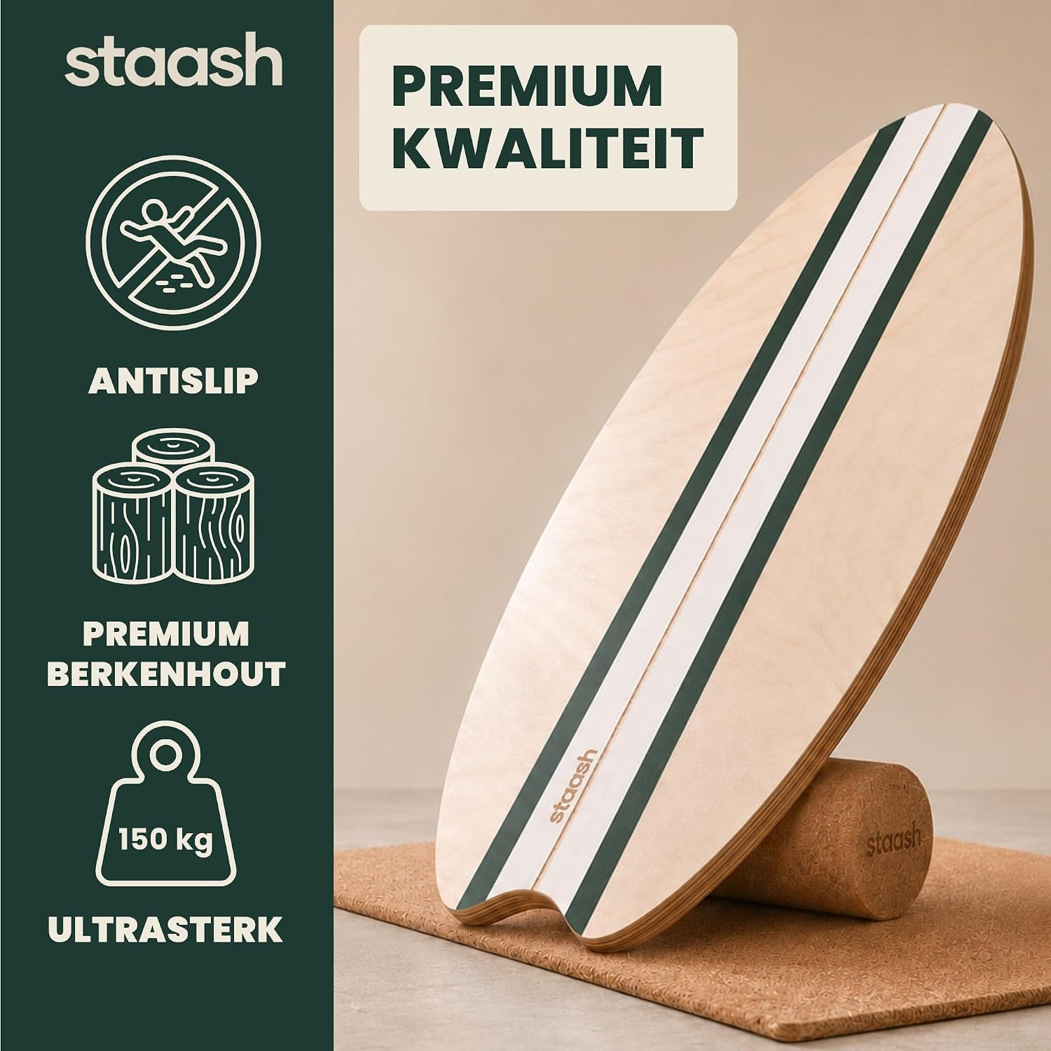 Evenwichtsbord met Kurkrol & Accessoires - 35% Korting