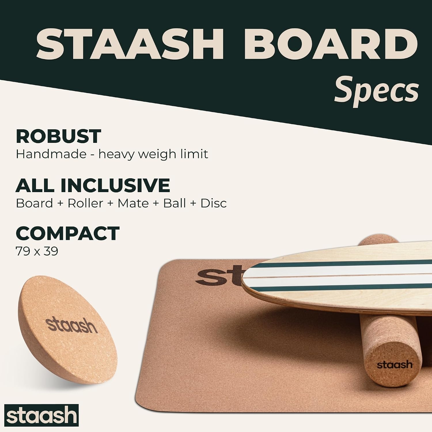 Evenwichtsbord met Kurkrol & Accessoires - 35% Korting