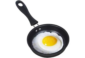 Mini Koekenpan 12cm Zwart Gietijzer - Ideaal voor Eieren & Pannenkoekjes (29% Korting)