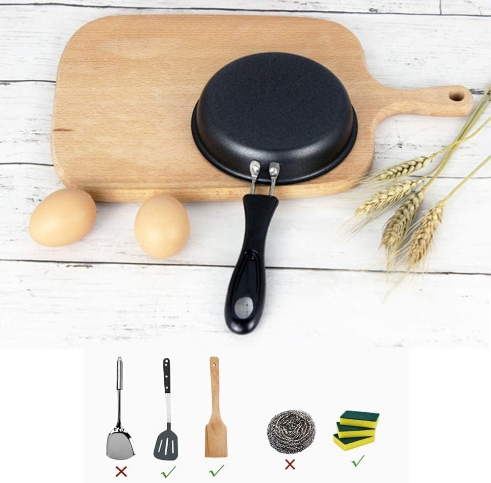 Mini Koekenpan 12cm Zwart Gietijzer - Ideaal voor Eieren & Pannenkoekjes (29% Korting)
