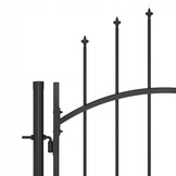 vidaXL Poort met Speren - 5x2m Zwart - 55% Korting