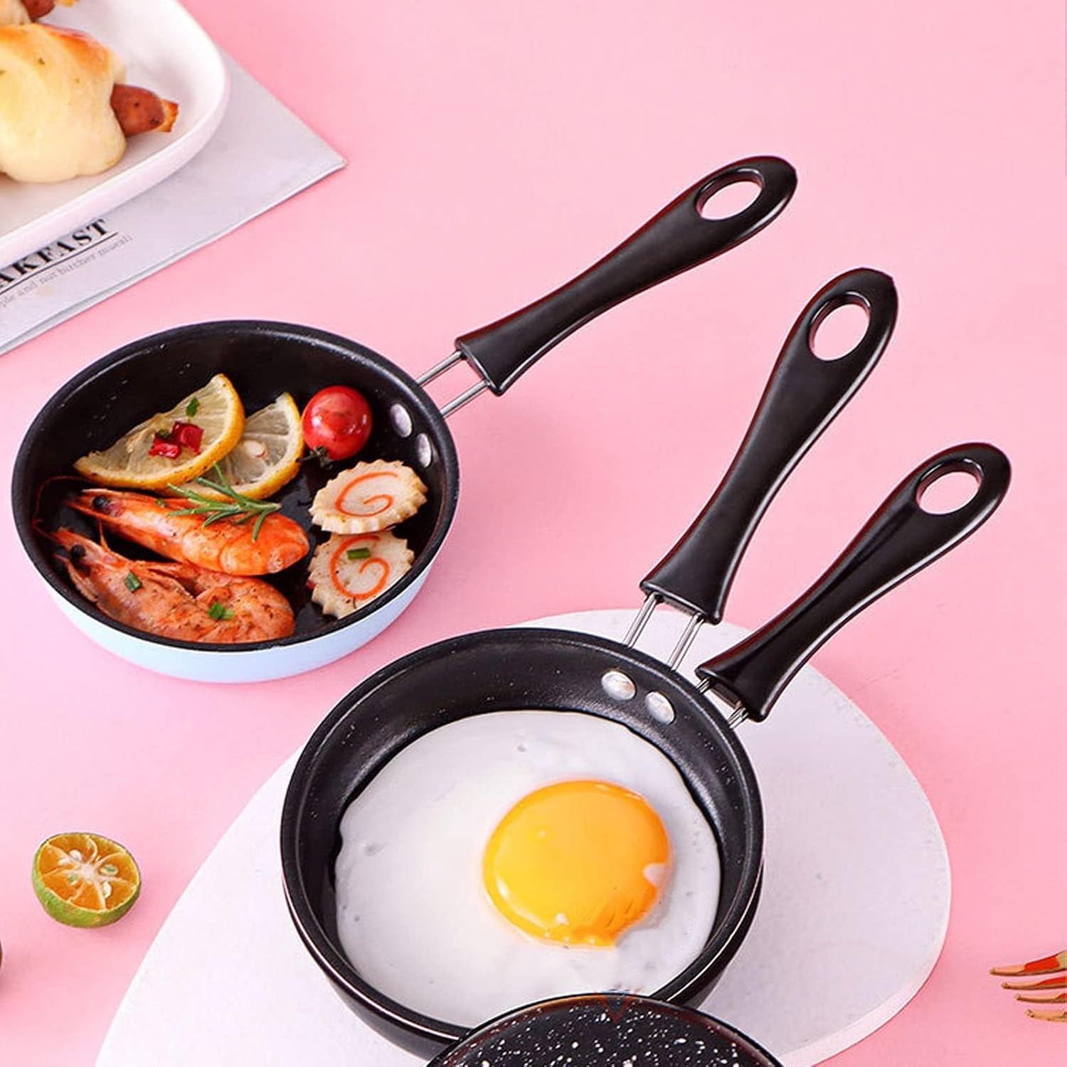 Mini Koekenpan 12cm RVS Roze - 33% Korting