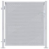 VidaXL Tuinpoort RVS Zilver 96x100 cm - 55% Korting