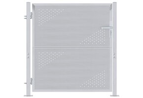 VidaXL Tuinpoort RVS Zilver 96x100 cm - 55% Korting