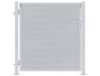 VidaXL Tuinpoort RVS Zilver 96x100 cm - 55% Korting